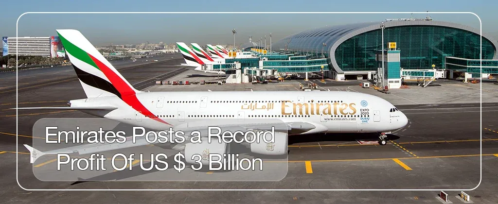 Emirates registra una ganancia récord de US$ 3 mil millones